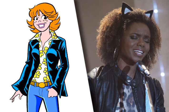 Rumo ao estrelato, Josie (Ashleigh Murray) e as Gatinhas roubam a cena em Riverdale. (Foto: Archie Comics/The CW)