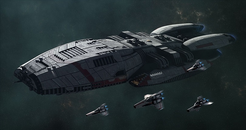 Imagem da espaçonave Battlestar Galactica
