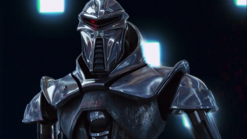 Imagem de um Cylon em Battlestar Galactica