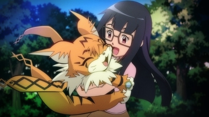 Meiko Mochizuki e Meicoomon em Digimon Adventure tri.