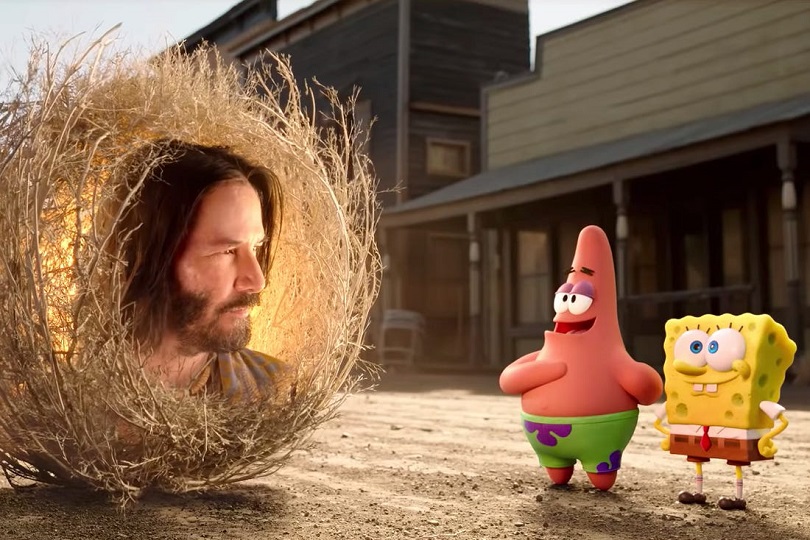Keanu Reeves é a principal atração de Bob Esponja: O Incrível Resgate