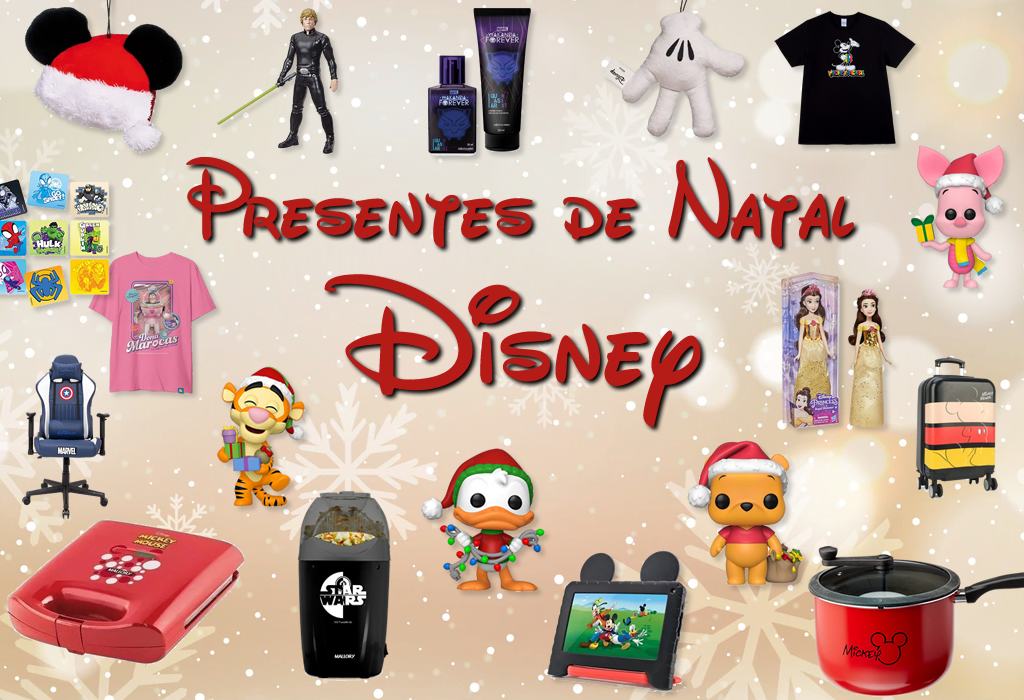 Capa presentes de natal Disney