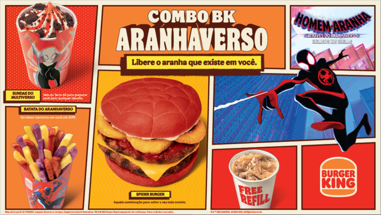 Burger King lança combo inspirado no “Aranhaverso”