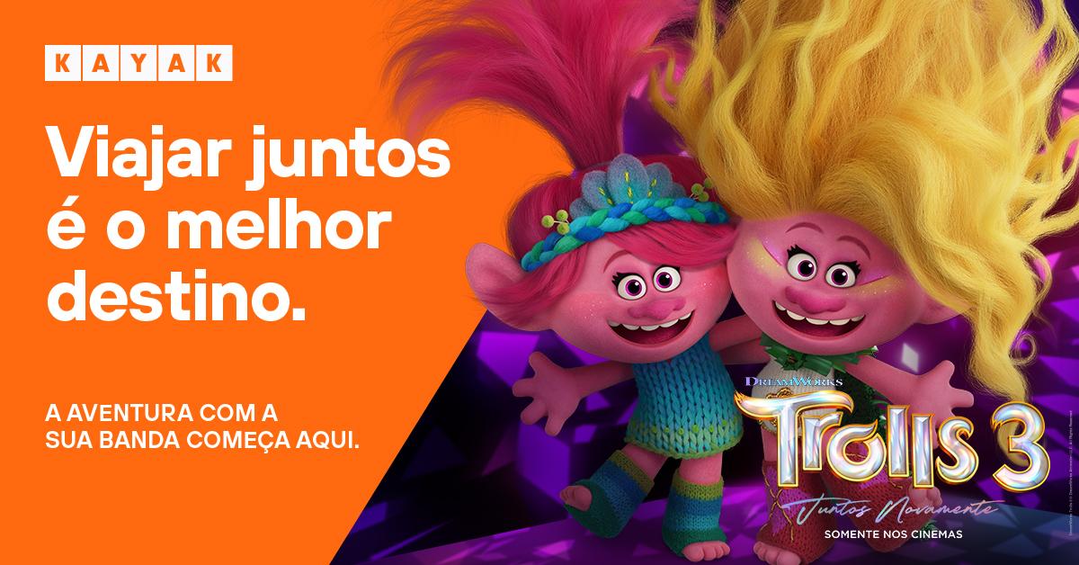 Kayak e “Trolls 3” convidam viajantes para aventuras